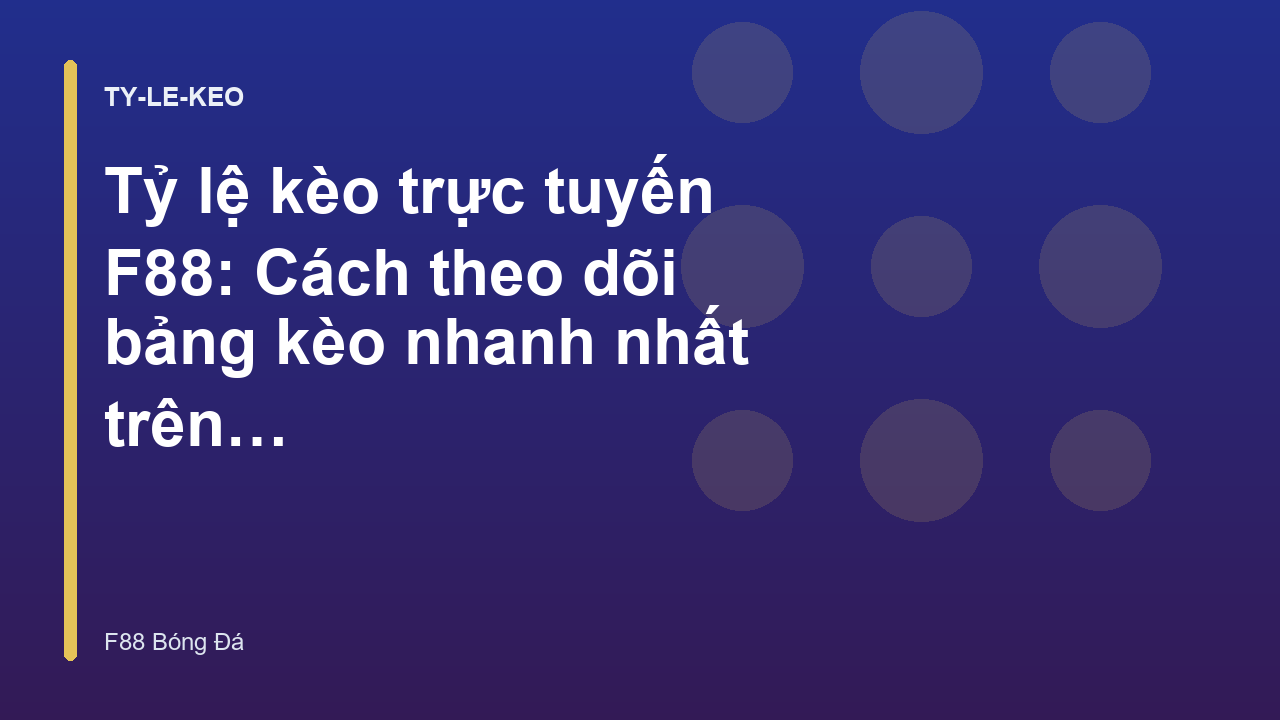 Read more about the article Tỷ lệ kèo trực tuyến F88: Cách theo dõi bảng kèo nhanh nhất trên điện thoại